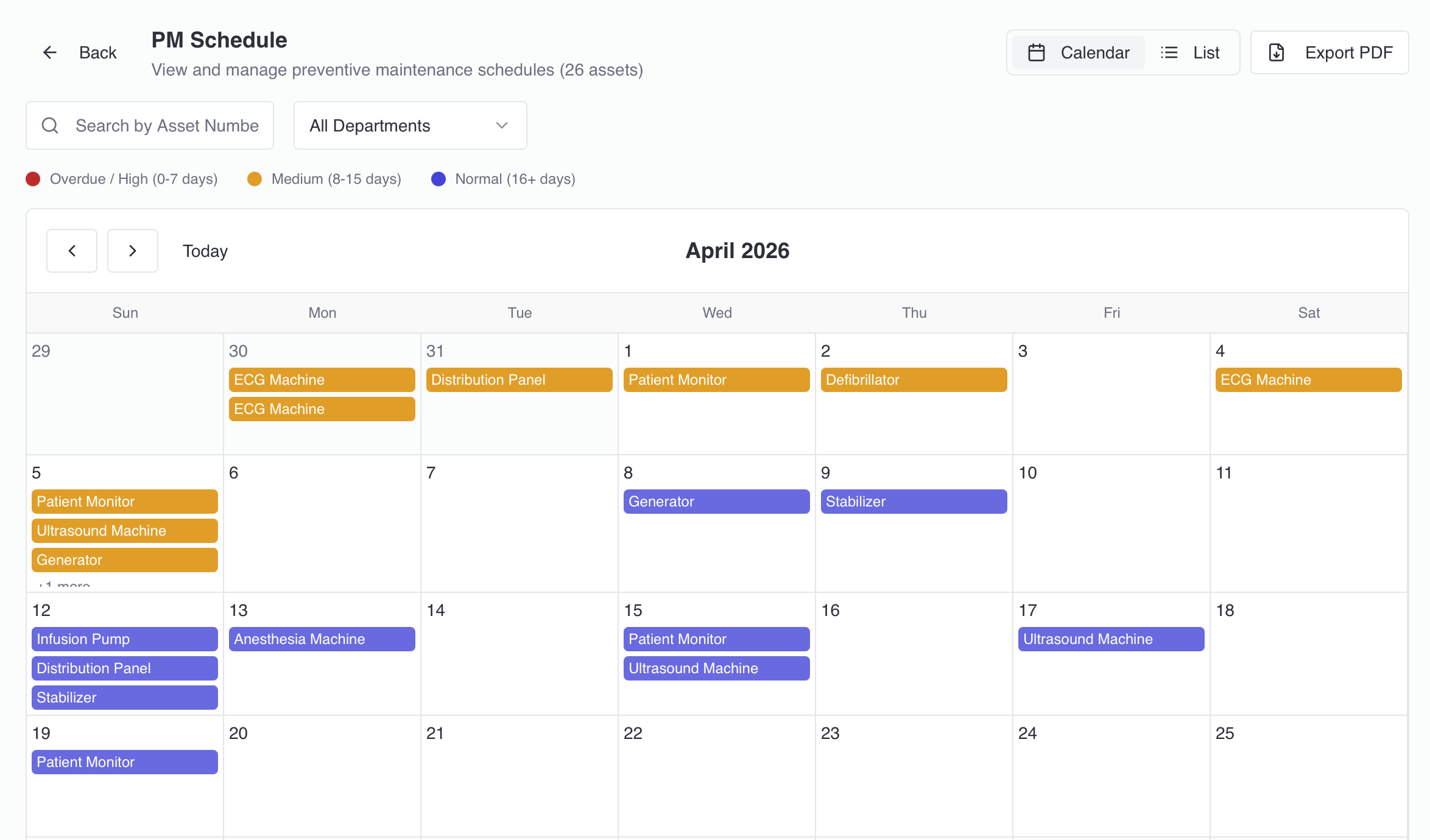 PM Calendar
